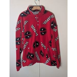 Deadpool Red Fleece Sweater Large
